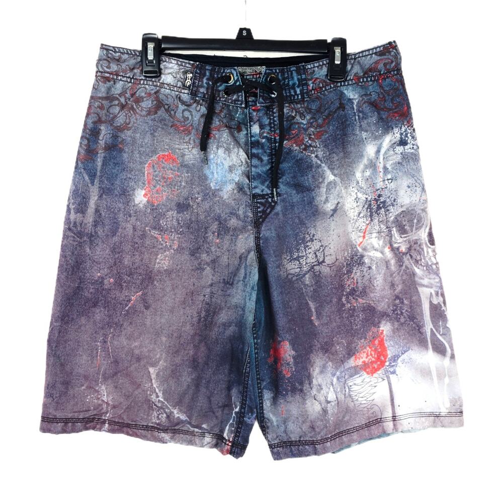 Vintage Y2K So Cal No Fear Board Shorts Mens Size 36 Swim Trunks Grunge
